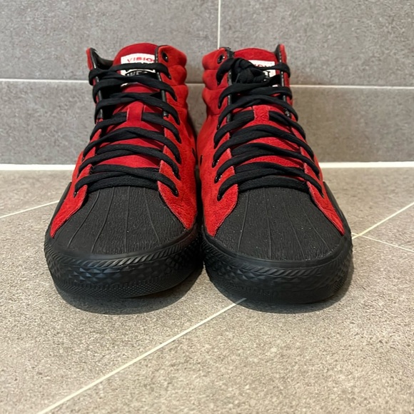Vision Street Wear VSW Suede Hi skate skateboard shoes sneakers red Mens Size 13 - Picture 5 of 14
